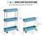 3 Tier Utility Carts Shelf Rack for Kitchen Bathroom Laundry Room Narrow Places in Navy Blue.
